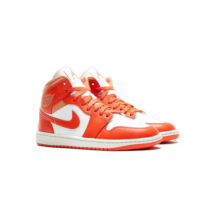 Nike Women's Air Jordan 1 Mid Shoes - Summit White / Amber Brown / Cosmic Clay - Just For Sports