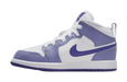 Nike Kids' Air Jordan 1 Mid Shoes - Dusty Amethyst / White / Court Purple - Just For Sports