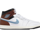 Nike Men's Air Jordan 1 Mid Se Shoes - White / Blue Grey / Black / Sail
