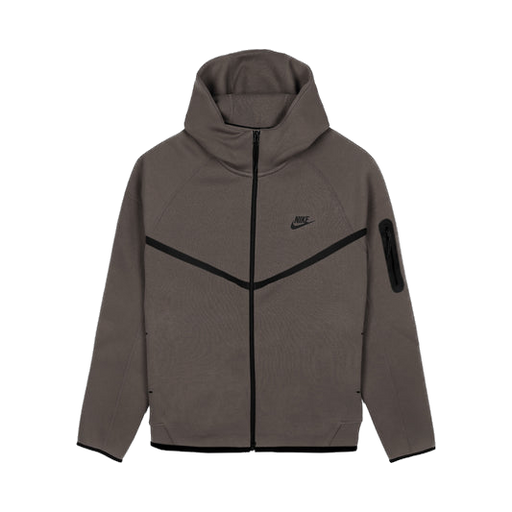 Nike Men's Tech Fleece Windrunner Fz Jacket - Cave Stone / Black Nike Men's Tech Fleece Windrunner Fz Jacket - Cave Stone / Black