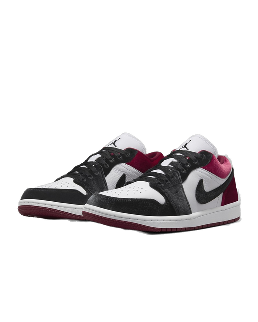 Nike Women's Jordan 1 Low Se Velvet Black Toe Shoes - Black / White / Team Red / Black - Just For Sports
