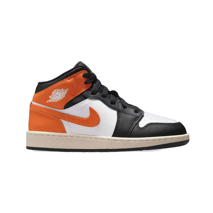 Nike Kids' Air Jordan 1 Mid Shoes - Starfish / White / Sail / Black - Just For Sports