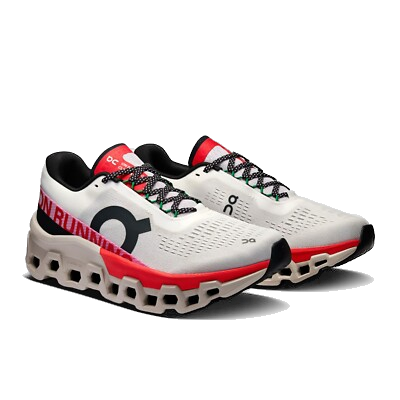 On Running Women's Cloudmonster 2 Shoes - Ivory / Red - Just For Sports