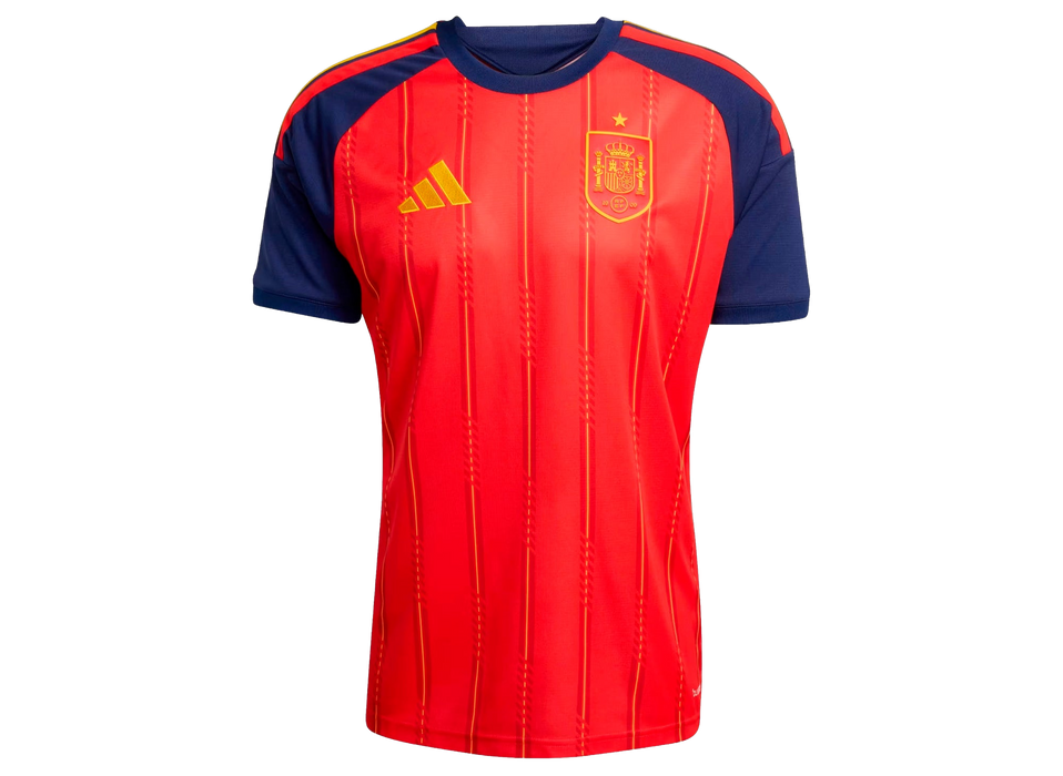 Adidas Men's Spain 26 Home Jersey - Vivid Red / Dark Blue - Just For Sports