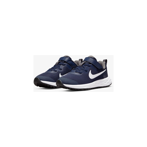 Nike Kid's Revolution 6 Shoes - Midnight Navy / Flat Pewter / White