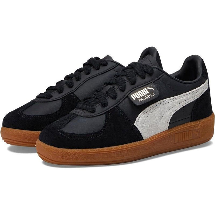 Men's Shoes PUMA PALERMO LEATHER Casual Lace Up Sneakers 39646403 BLACK / GUM