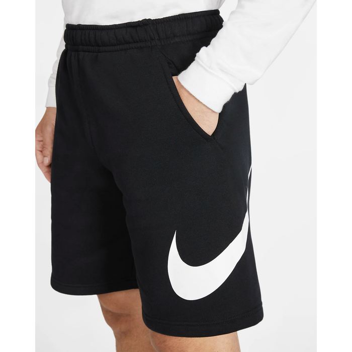 Nike Men's Sportswear Club Graphic Shorts - Black / White