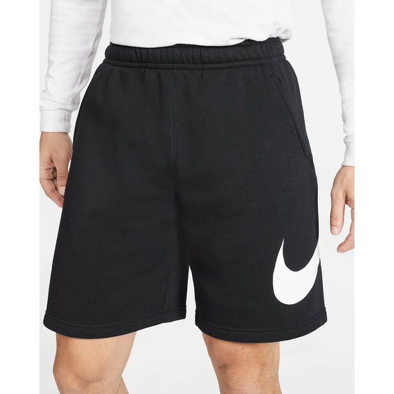 Nike Men's Sportswear Club Graphic Shorts - Black / White