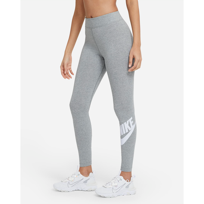 Nike Women's Sportswear Essential Leggings Dark Grey Heather White