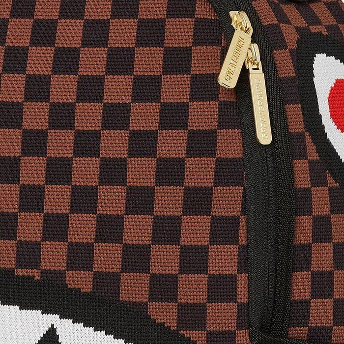 Sprayground Knit Sharks In Paris 2.0 Backpack - Brown / Black