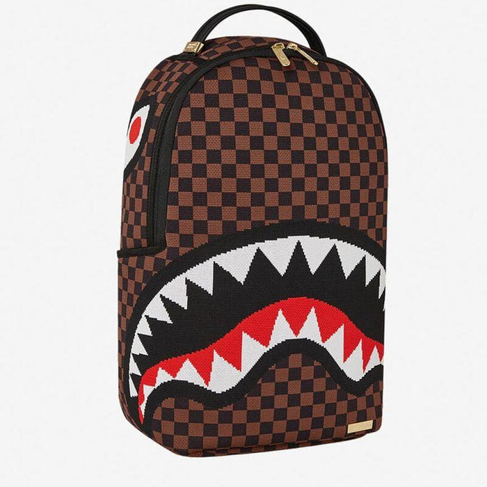 Sprayground Knit Sharks In Paris 2.0 Backpack - Brown / Black