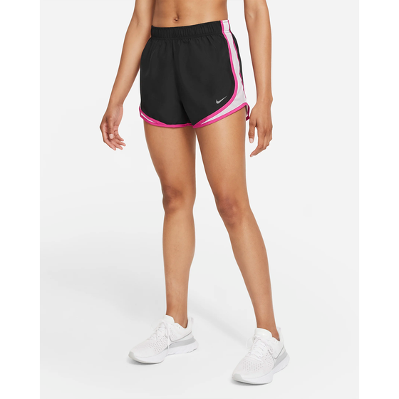 Nike Women's Tempo Running Shorts - Black / White / Vivid Pink / Wolf Grey