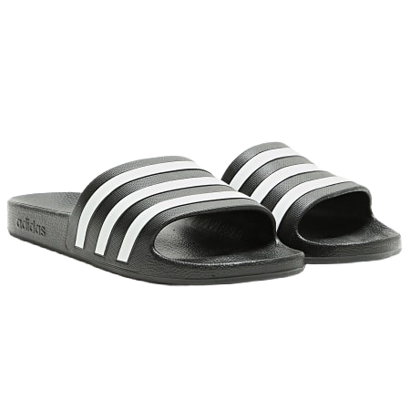 Adidas Men's Adilette Aqua Slides Shoes - Core Black / Cloud White / Core Black - Just For Sports