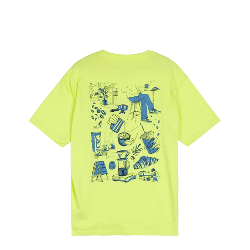 Nike Men's Cafe Swoosh Illustration T-Shirt Apparel - Light Lemon Twist - Just For Sports