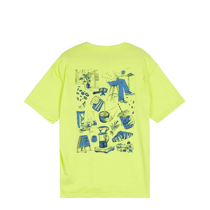 Nike Men's Cafe Swoosh Illustration T-Shirt Apparel - Light Lemon Twist - Just For Sports