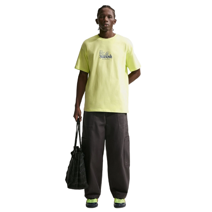 Nike Men's Cafe Swoosh Illustration T-Shirt Apparel - Light Lemon Twist - Just For Sports