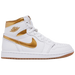 Nike Women's Jordan 1 Retro High Og Metallic Gold Shoes - White / Metallic Gold / Gum Light Brown - Just For Sports
