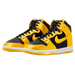 Nike Women's Dunk High Satin Goldenrod Shoes - Black / Varsity Maize / White - Just For Sports