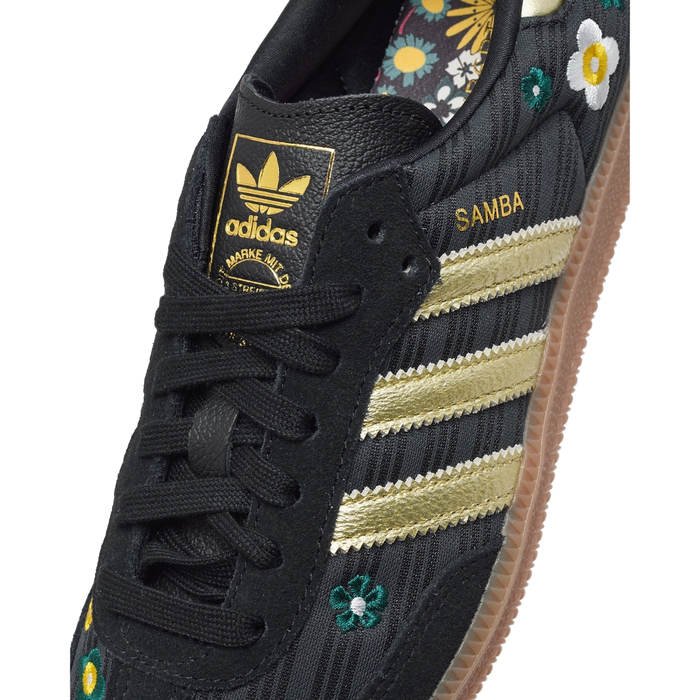 Adidas Women's Samba Og Liberty London Shoes - Core Black / Gold Metallic / Gum - Just For Sports
