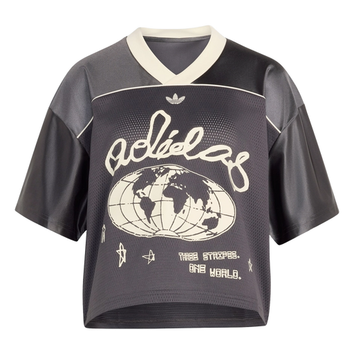 Adidas Women's Originals Cropped Soccer Jersey Apparel - Utility Black - Just For Sports