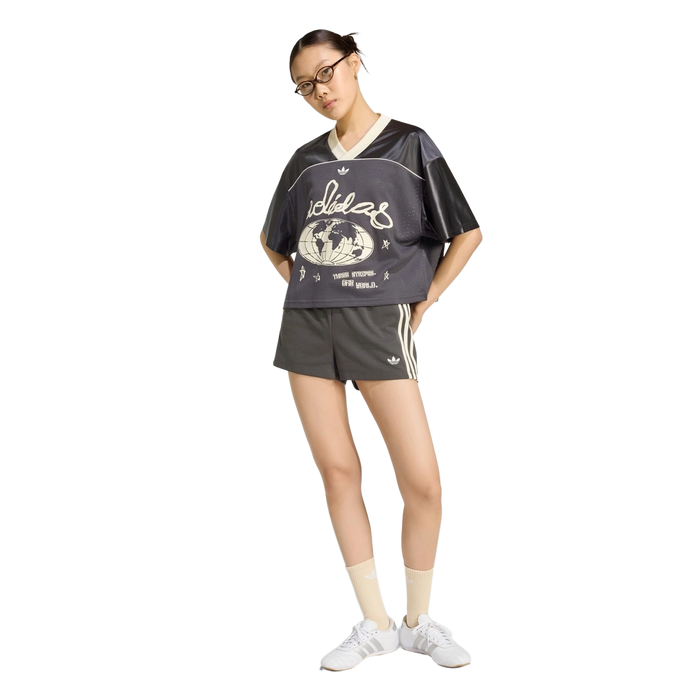 Adidas Women's Originals Cropped Soccer Jersey Apparel - Utility Black - Just For Sports