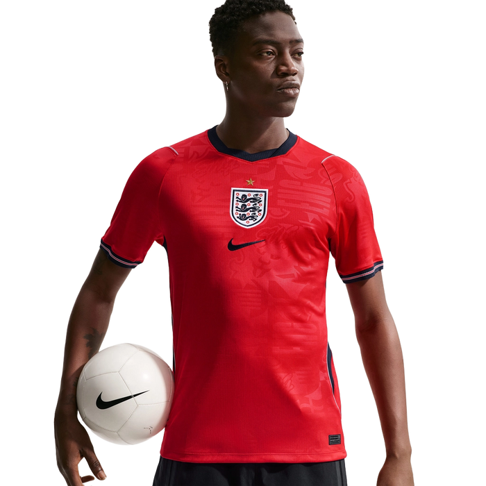 Nike Men's England 2026 Stadium Away Dri-Fit Football Replica Shirt Apparel - Speed Red / Obsidian / White - Just For Sports
