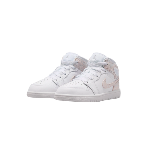Nike Kids' Air Jordan 1 Mid Se Shoes - White / Field Silver - Just For Sports
