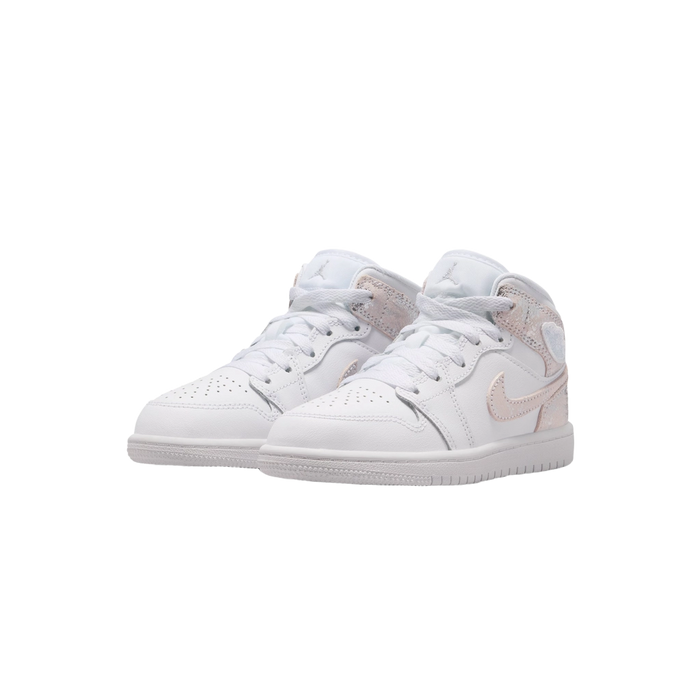Nike Kids' Air Jordan 1 Mid Se Shoes - White / Field Silver - Just For Sports