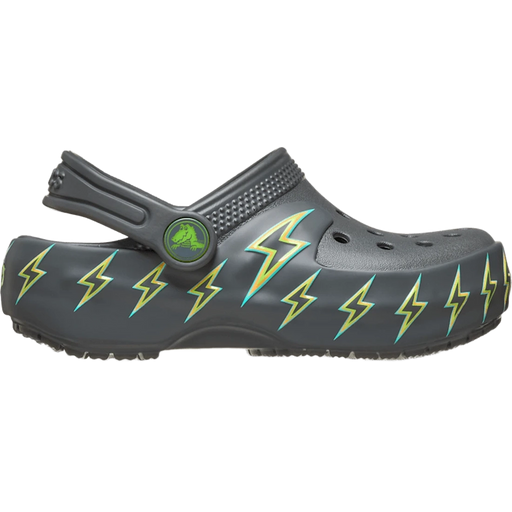 Crocs Kids' Classic Bolt Lights Clog Shoes - Carbon / Grey - Just For Sports
