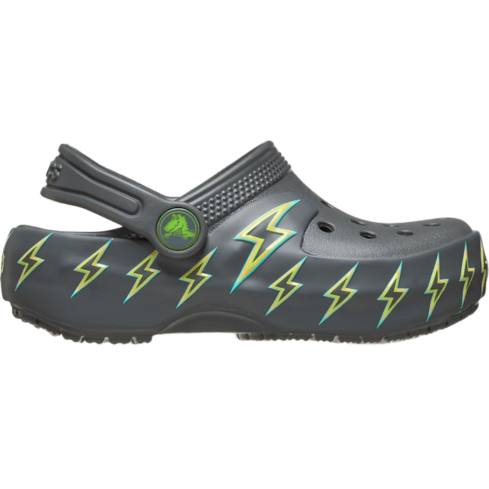 Crocs Kids' Classic Bolt Lights Clog Shoes - Carbon / Grey - Just For Sports