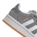 Adidas Kids' Campus 00s Comfort Closure Elastic Lace Shoes Shoes - Grey Three / Cloud White / Cloud White - Just For Sports