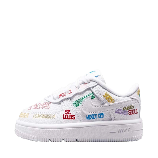 Nike Kids' Force 1 Low World Tour Shoes - White / White - Just For Sports