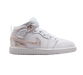 Nike Kids' Air Jordan 1 Mid Se Shoes - White / Field Silver - Just For Sports