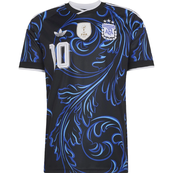 Adidas Men's Argentina 26 Away Messi Jersey Apparel - Black / Lucid Blue / Blue Burst - Just For Sports