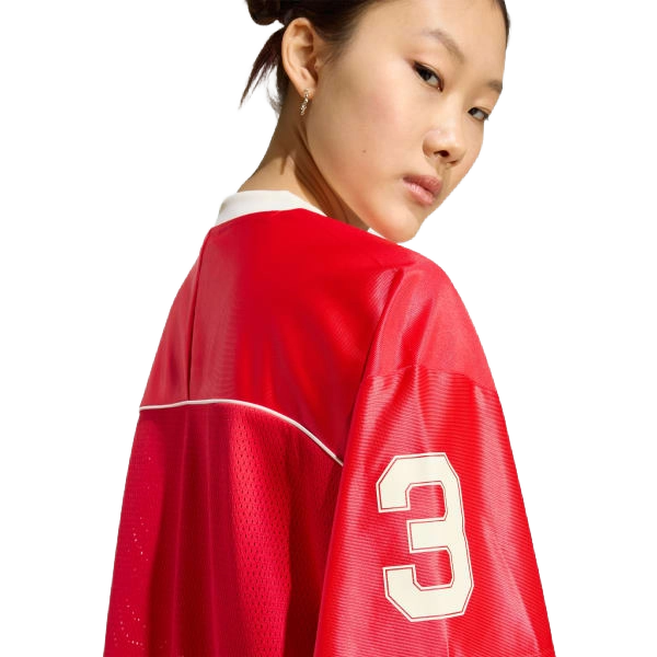 Adidas Women's Originals Cropped Soccer Jersey Apparel - Pure Ruby - Just For Sports