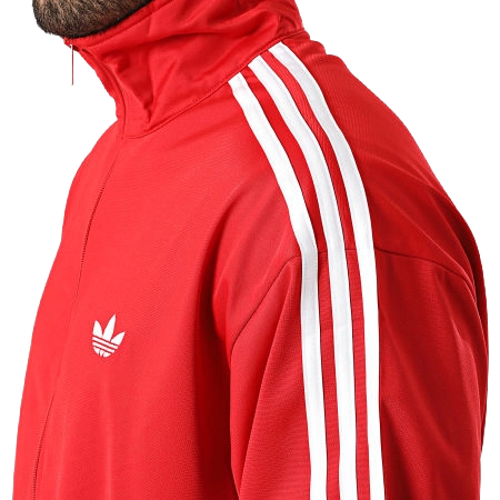 Adidas Men's Firebird Track Jacket Apparel - Better Scarlet / White - Just For Sports