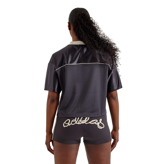 Adidas Women's Originals Cropped Soccer Jersey Apparel - Utility Black - Just For Sports