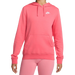 Nike Women's Sportswear Club Fleece Pullover Hoodie Apparel - Sea Coral / White - Just For Sports