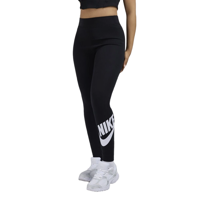 Nike Women's Sportswear Classics High-Waisted Graphic Leggings Apparel - Black / White - Just For Sports