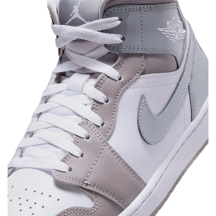 Nike Men's Air Jordan 1 Mid Se Shoes - White / Medium Grey / Cool Grey - Just For Sports