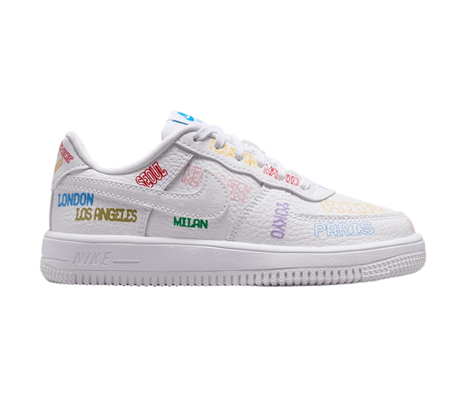 Nike Kids' Air Force 1 Low Lv8 3 Shoes - White / Multi - Just For Sports