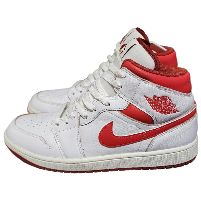 Nike Men's Air Jordan 1 Mid Se Shoes - White / Dune Red / Sail / Lobster - Just For Sports