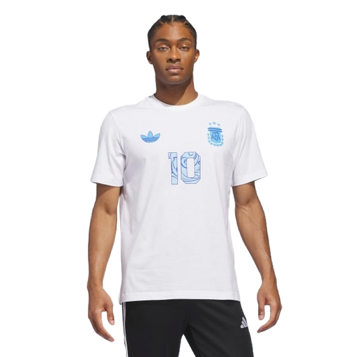 Adidas Men's M Messi N&N Away Graphic Tee Apparel - White - Just For Sports