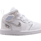 Nike Kids' Jordan 1 Mid Se Shoes - White / Field Silver