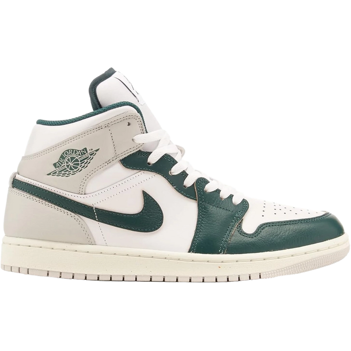Nike Men's Air Jordan 1 Mid Se Shoes - White / Sail / Neutral Grey / Oxidized Green - Just For Sports