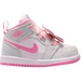 Nike Kids' Jordan 1 Mid Se Spring Flowers (Td) Shoes - Vast Grey / Pink Glow / Pearl Pink - Just For Sports
