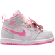Nike Kids' Jordan 1 Mid Se Spring Flowers (Td) Shoes - Vast Grey / Pink Glow / Pearl Pink