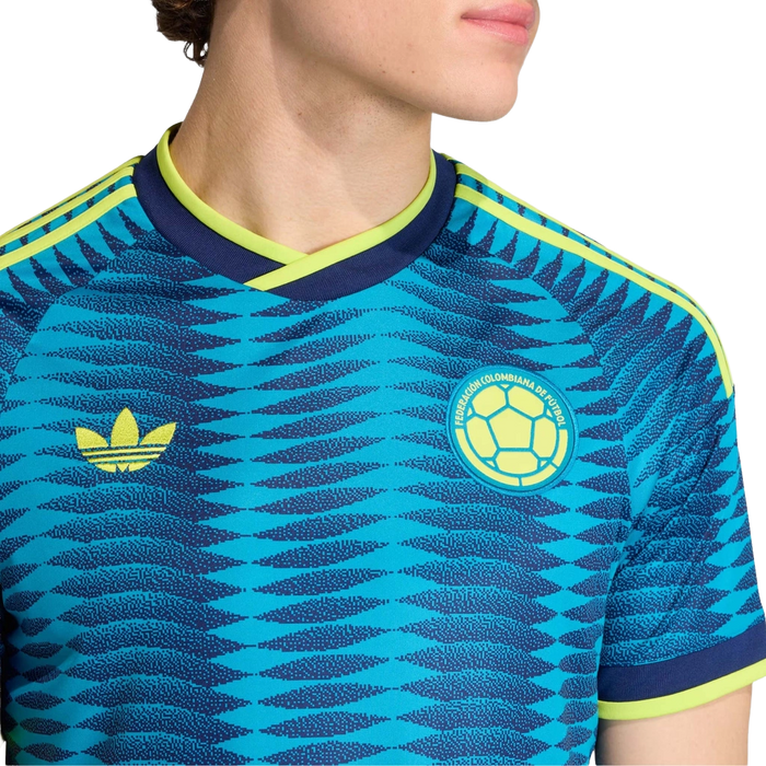 Adidas Men's Colombia 26 Away Jersey Apparel - Team Navy Blue 2 / Mystery Petrol - Just For Sports