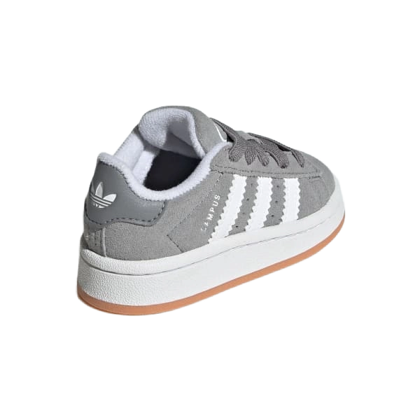 Adidas Kids' Campus 00s Comfort Closure Elastic Lace Shoes Shoes - Grey Three / Cloud White / Cloud White - Just For Sports