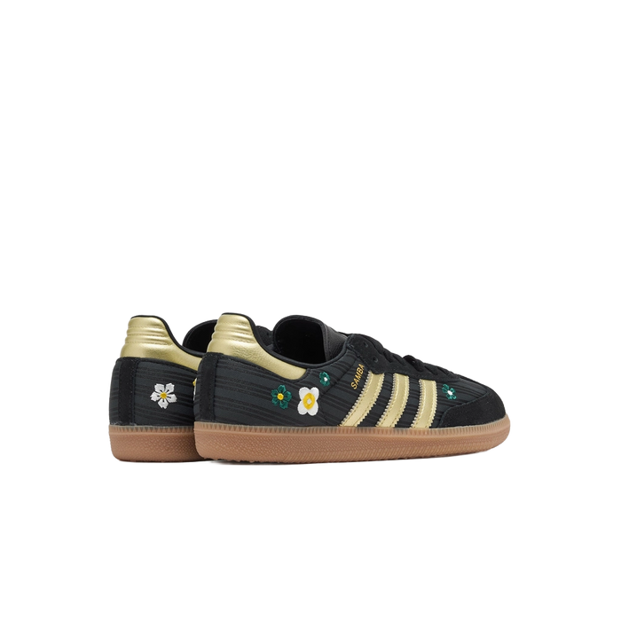 Adidas Women's Samba Og Liberty London Shoes - Core Black / Gold Metallic / Gum - Just For Sports